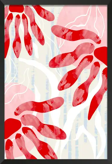 Affiche art abstrait végétal aquarelle
