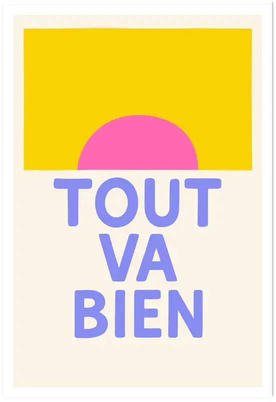 Affiche typographique tout va bien
