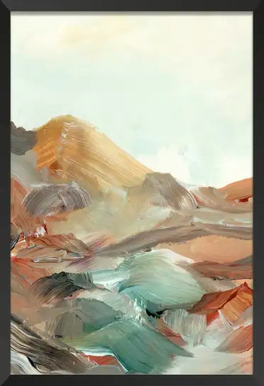 Affiche paysage montagne abstrait