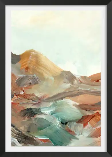 Affiche paysage montagne abstrait