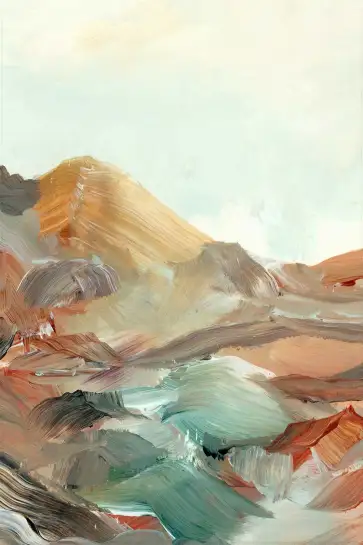 Affiche paysage montagne abstrait