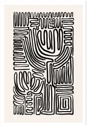 Affiche graphique lignes abstraites