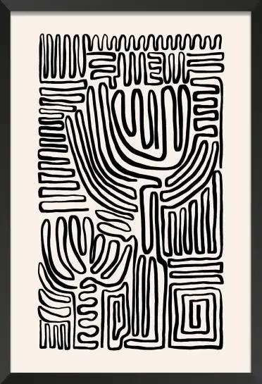 Affiche graphique lignes abstraites