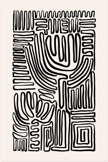 Affiche graphique lignes abstraites
