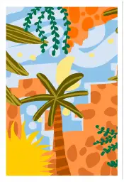 Affiche vacances été palmiers