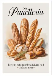 Affiche cuisine pains italiens