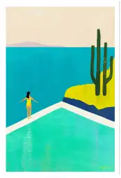 Affiche Poster Surf Plage Tropicale Henry Rivers