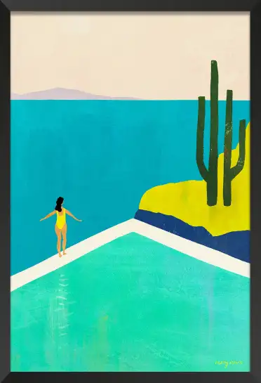 Affiche Poster Surf Plage Tropicale Henry Rivers