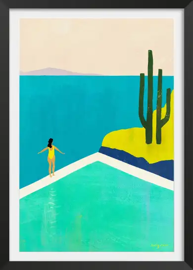 Affiche Poster Surf Plage Tropicale Henry Rivers