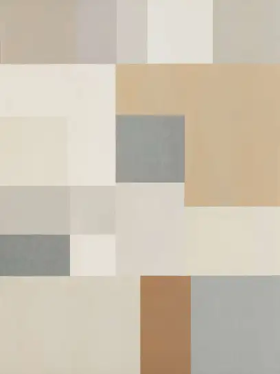 Papier peint panoramique strates beige reliefs naturels, décor abstrait moderne pour un bureau