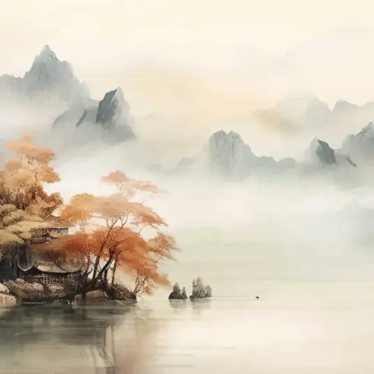Paysage japonais  en Automne