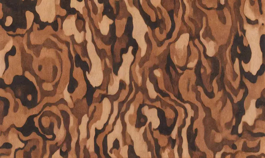 Papier peint  chic abstrait écorce moka effet matière, décor élégant pour ambiance salon