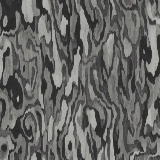 Papier peint racine carbone design organique sombre, décor mural effet matière pour bureau moderne