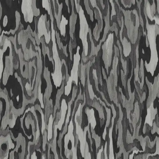 Papier peint racine carbone design organique sombre, décor mural effet matière pour bureau moderne