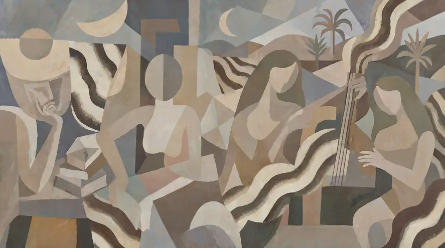 Papier peint panoramique lune silencieuse paysage poétique, décor apaisant pour ambiance chambre