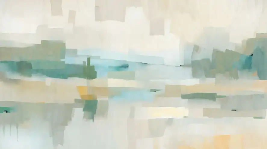 Papier peint bleu sur mesure paysage abstrait montagne peinture pastel