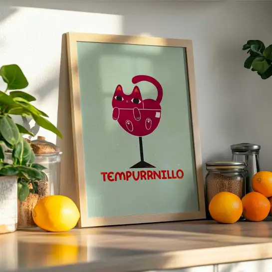 Affiche chat Tempurrnillo mêlant chats
