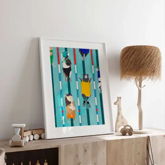 Affiche cobayes piscine