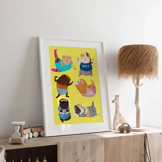 Affiche hamster fitness