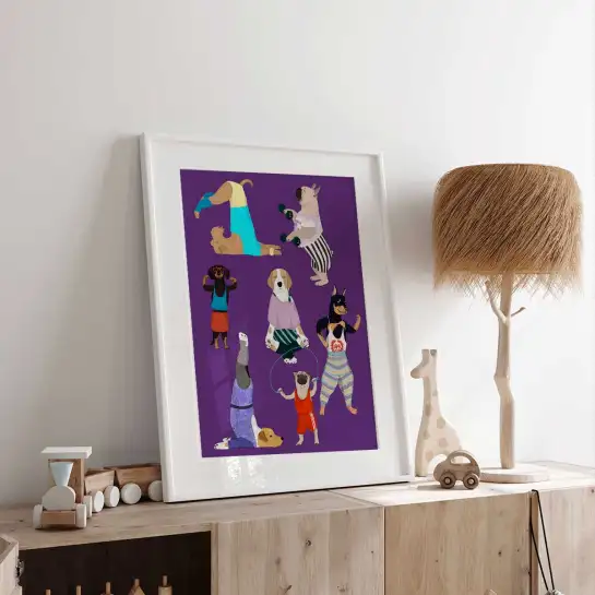 Affiche chiens sportifs