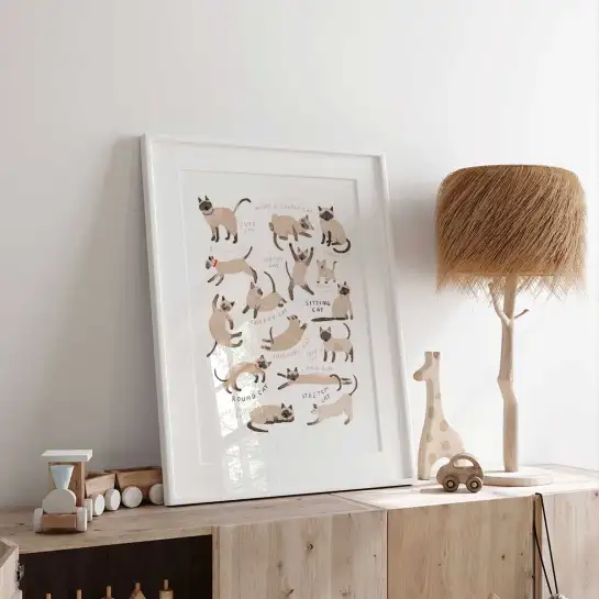 Affiche chats siamois