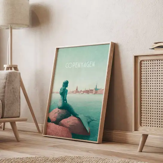 Affiche Copenhague Petite Sirène