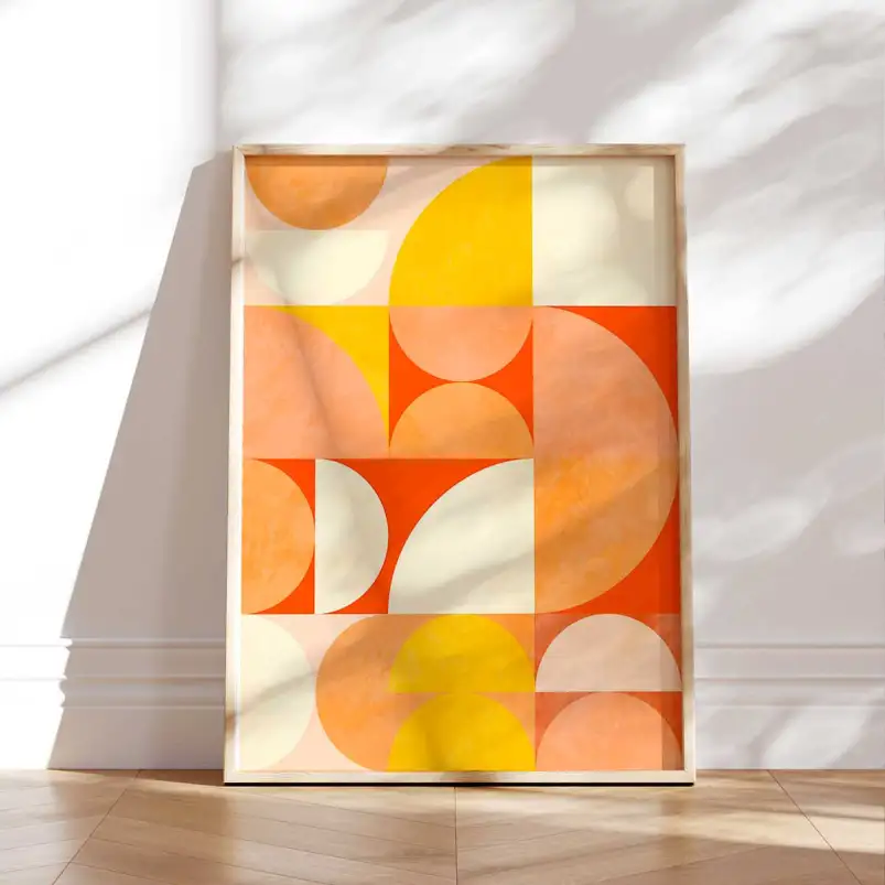 Tableau mosaïque orange