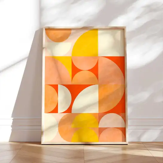 Tableau mosaïque orange