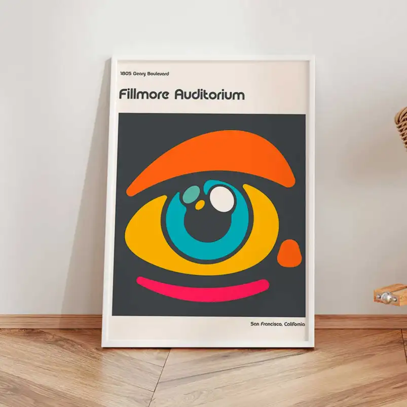 Tableau psychédélique œil graphique