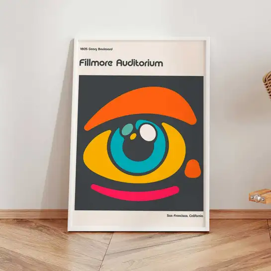 Tableau psychédélique œil graphique