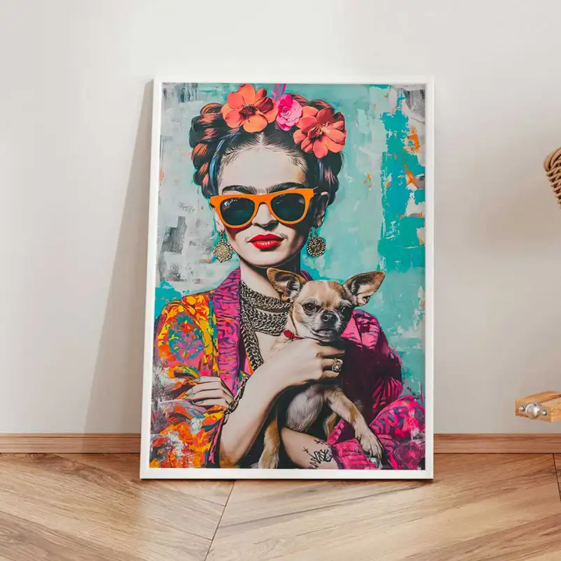 Affiche Frida Kahlo pop art contemporain
