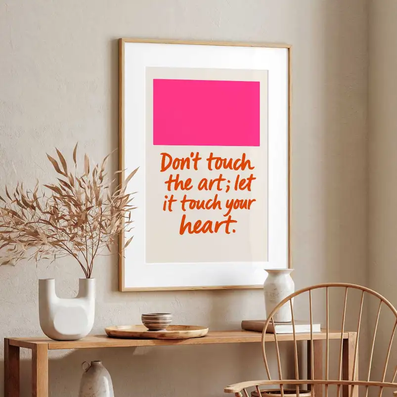 Affiche typographique Don't Touch the Art