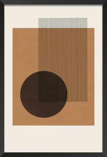 Affiche art géométrique minimaliste - lignes fines et formes