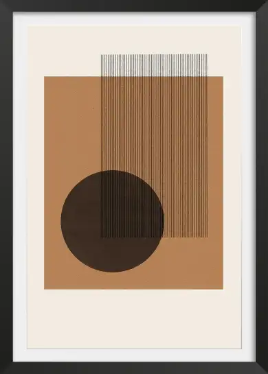 Affiche art géométrique minimaliste - lignes fines et formes