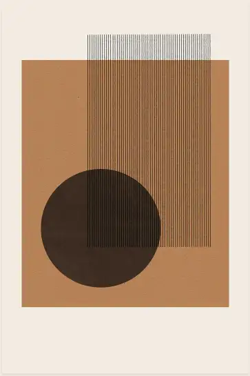 Affiche art géométrique minimaliste - lignes fines et formes