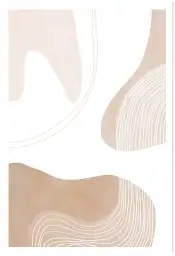 Affiche graphique abstraite beige doux - Harmonie organique