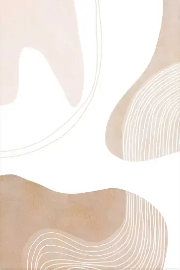 Affiche graphique abstraite beige doux - Harmonie organique
