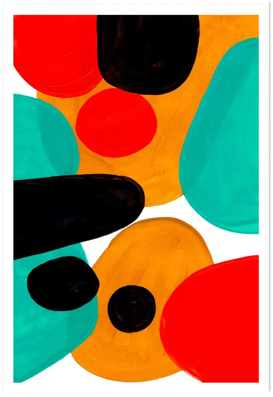 Affiche Formes Colorées Vibrant Pop