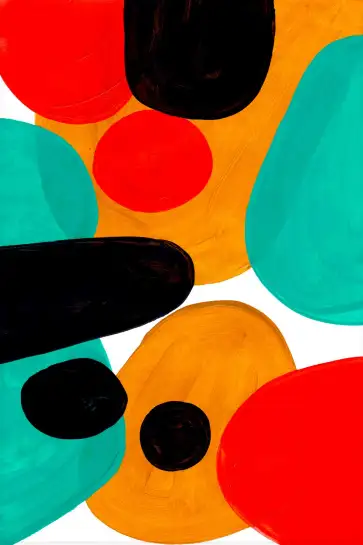 Affiche Formes Colorées Vibrant Pop