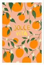 Affiche verger d'agrumes dolce vita