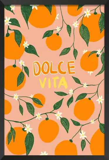 Affiche verger d'agrumes dolce vita