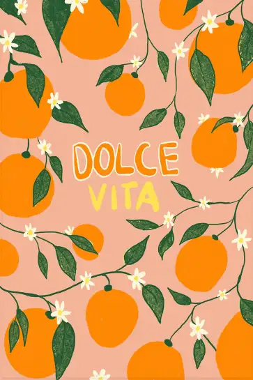 Affiche verger d'agrumes dolce vita