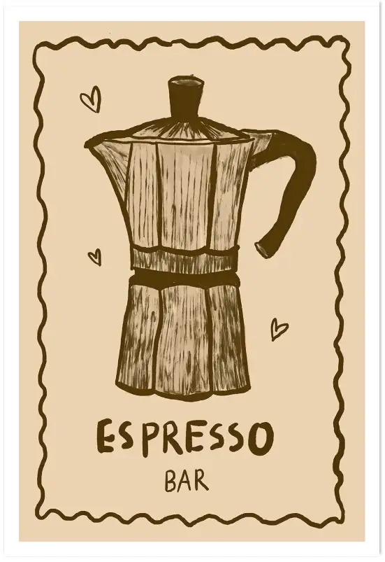 Affiche pause café espresso bar