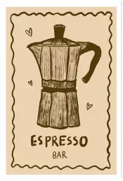 Affiche pause café espresso bar