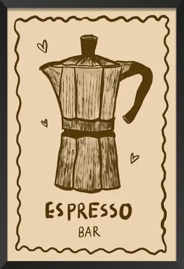 Affiche pause café espresso bar