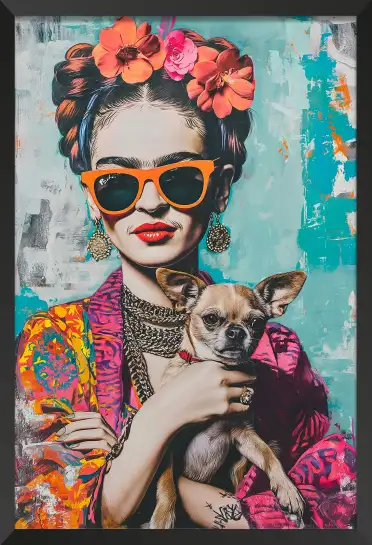 Affiche frida kahlo style pop art moderne