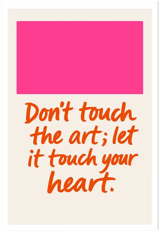 Affiche citation art coeur