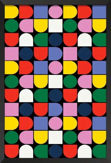 Affiche bauhaus formes colorées