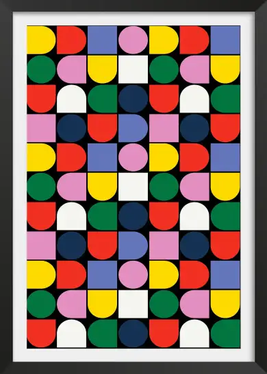 Affiche bauhaus formes colorées