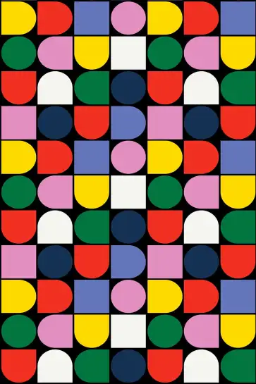Affiche bauhaus formes colorées
